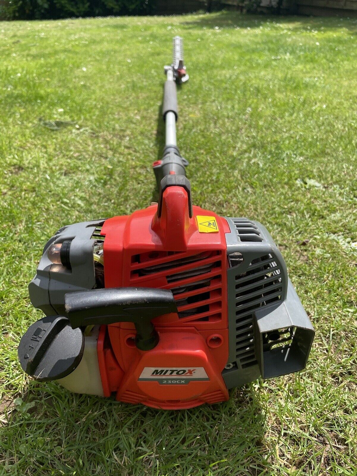 Mitox long reach Petrol Hedge Cutter. Leigh Mowers